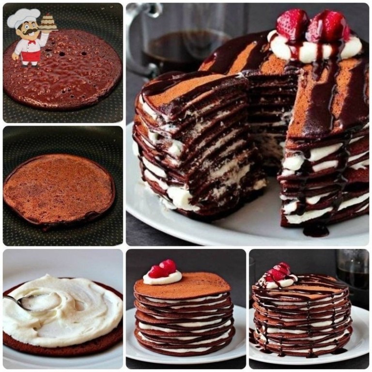 Блинный шоколадный торт рецепт с фото пошагово Блинный шоколадный торт рецепт с фото пошагово