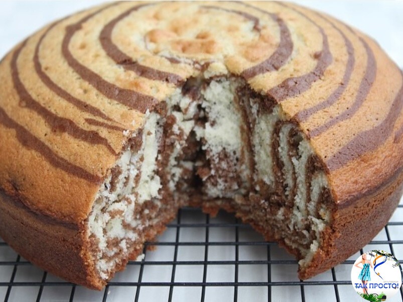 Зебра на кефире рецепт с фото Зебра на кефире рецепт с фото